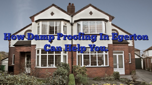 How Damp Proofing In Egerton Can Help You.